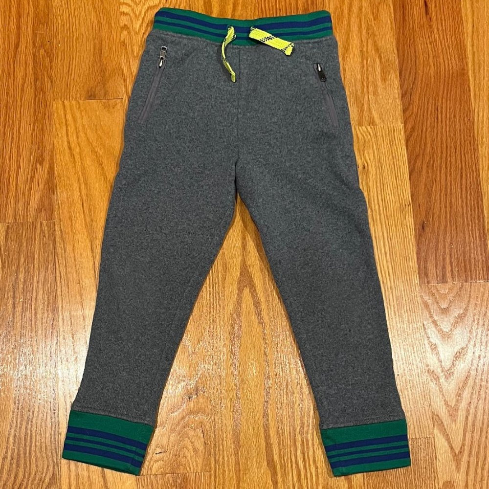 Crewcut Sweatpants - Grey and Green/Blue Detail (boy's size 6)